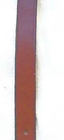 Long leather belt with metal clasp