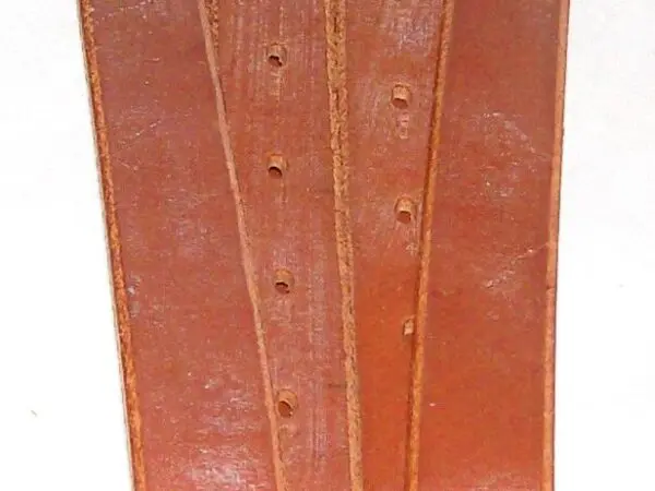 Brown leather belts with buckles