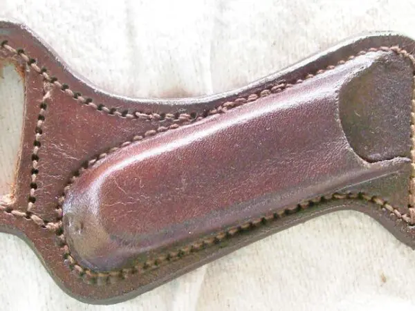 Leather knife sheath with belt loops