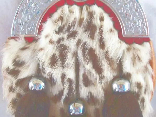 Ornate sporran with fur and metal details