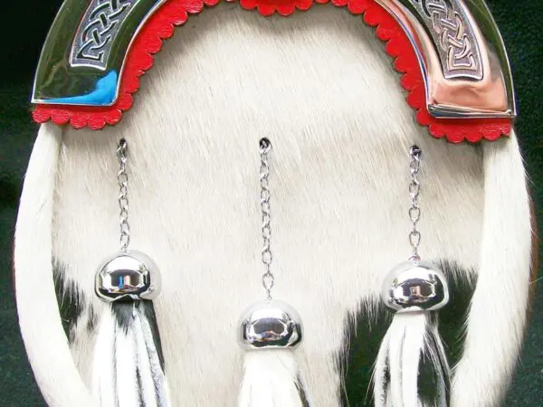 Traditional sporran with intricate metalwork