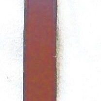 Long leather belt with metal clasp