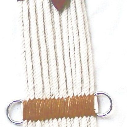 Equestrian girth with buckles and rings