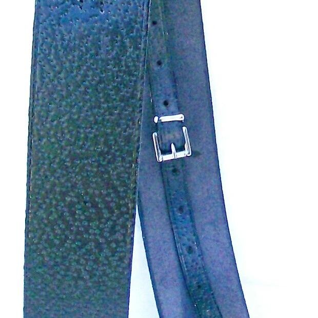 Adjustable leather instrument strap