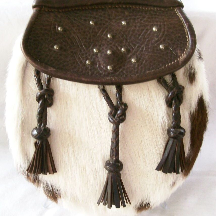 Celtic sporran on white background