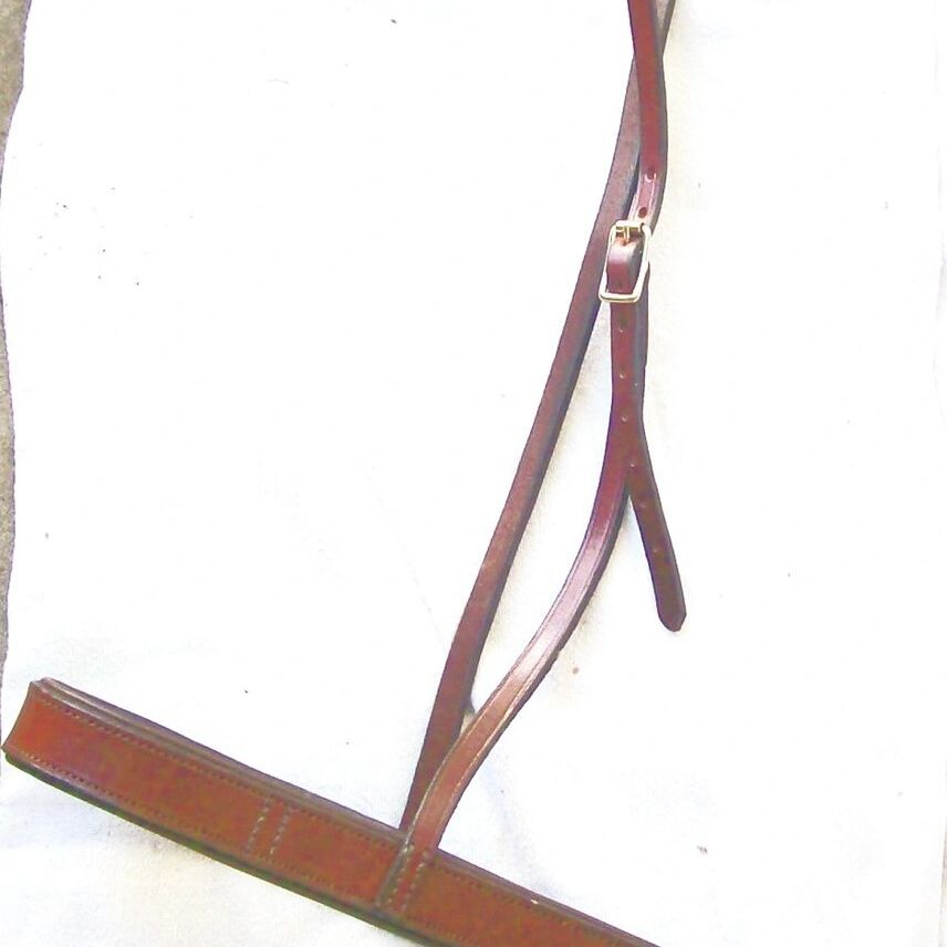 Leather horse riding crop on white background