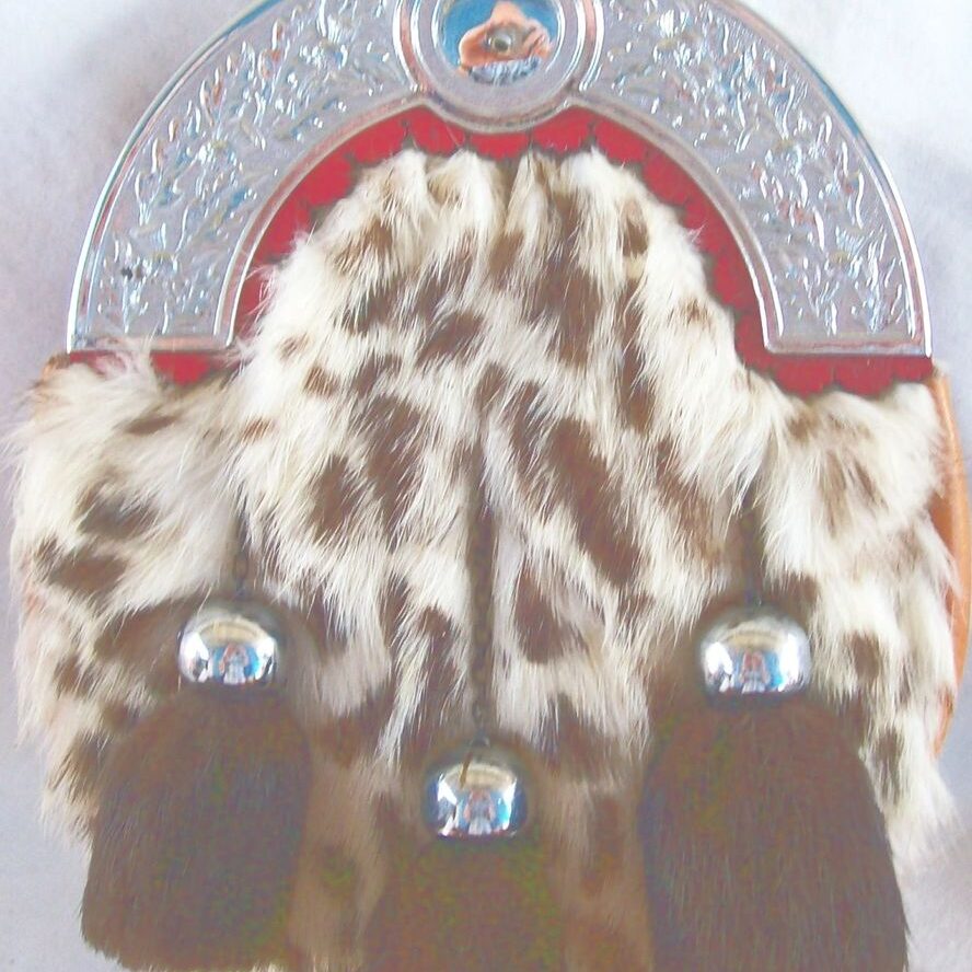 Ornate sporran with fur and metal details