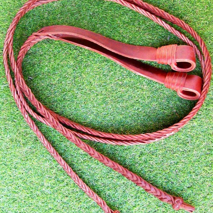 Traditional braided whip on turf surface