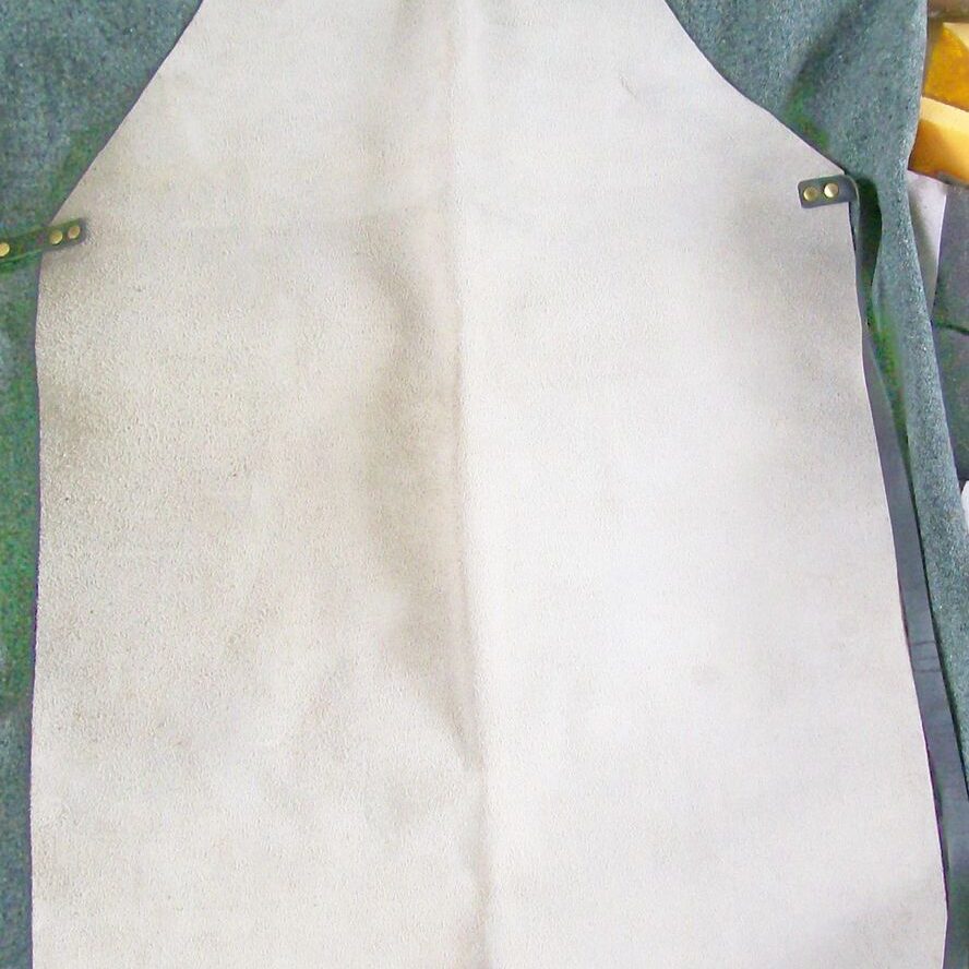 Protective apron laid out flat
